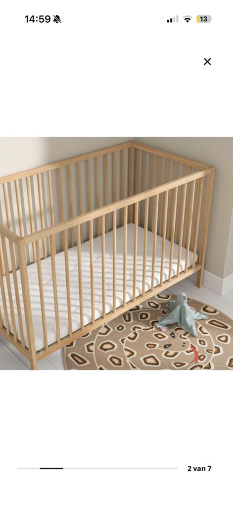 IKEA Krummelur 60x120x8 matras babybed (ledikant), Huis en Inrichting, Slaapkamer | Matrassen en Bedbodems, Ophalen, 190 cm of minder