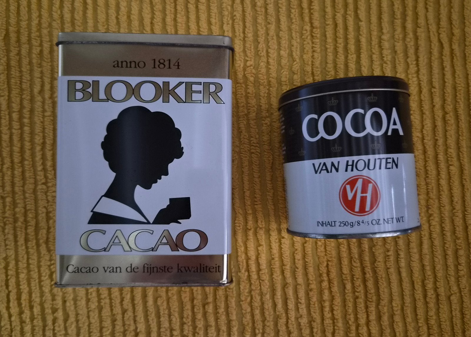 Cacao blikken Blooker en van Houten., Ophalen of Verzenden, Gebruikt, Overige