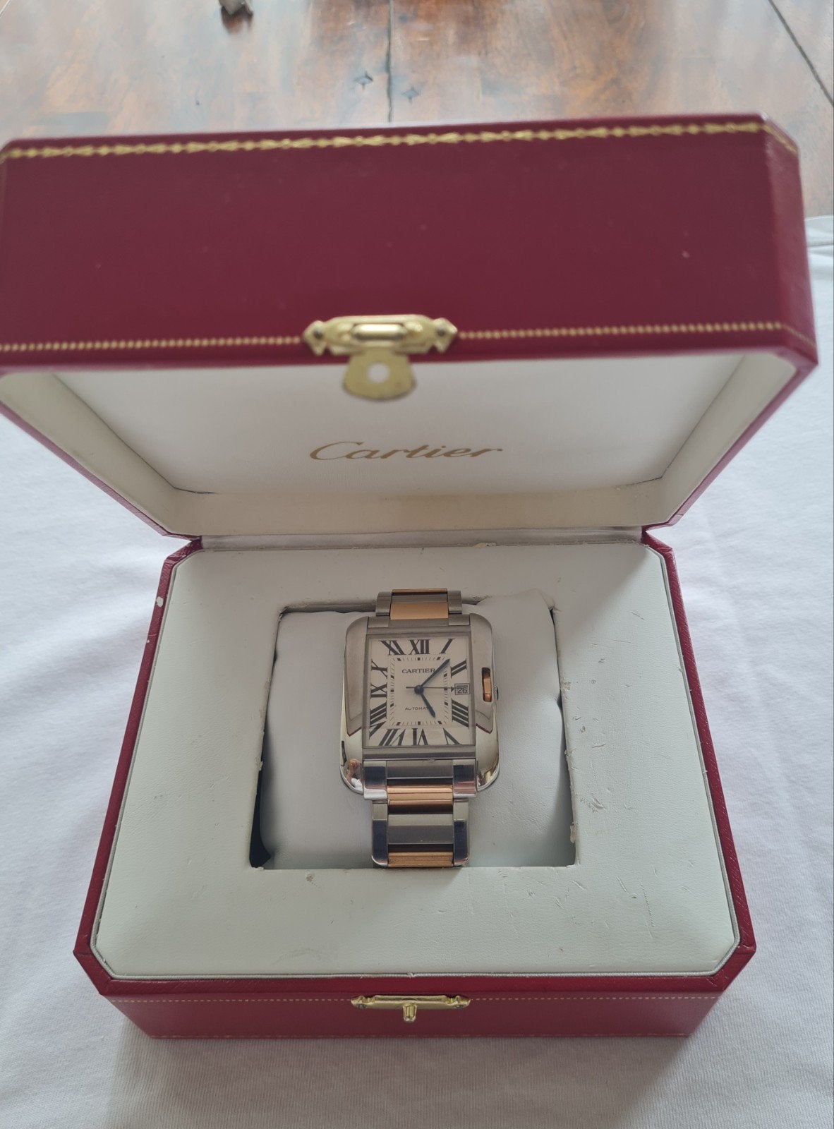 Cartier Tank Anglaise XL, Overige merken, Staal, Staal, Polshorloge