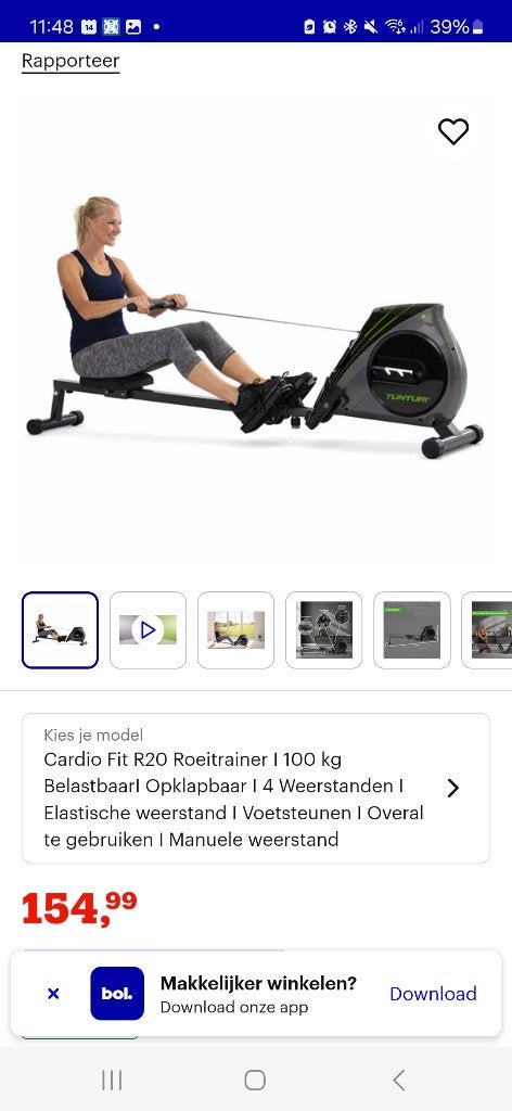 Roeitrainer, Ophalen, Zo goed als nieuw, Roeitrainer