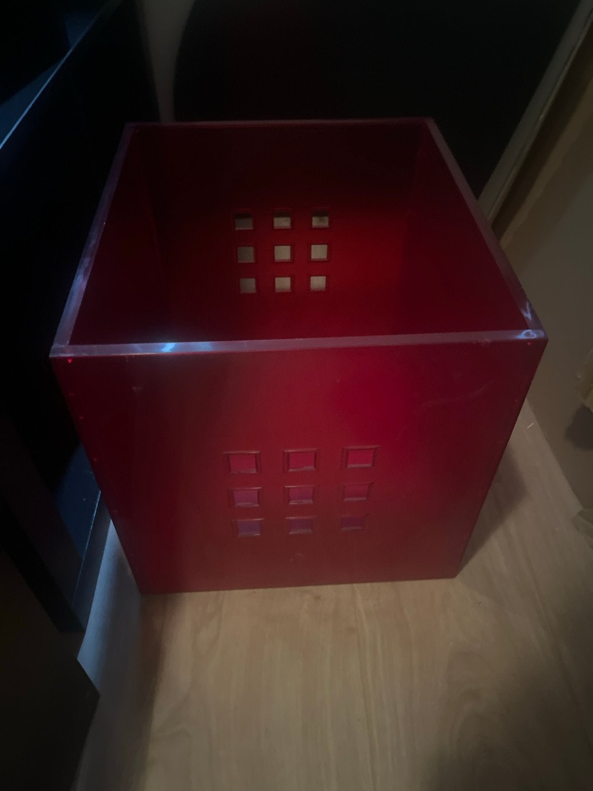 2x IKEA Kallax bakken rood, zgan, Ophalen, Zo goed als nieuw, Kunststof