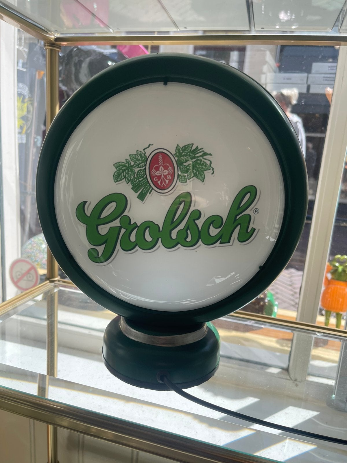 Grolsch lamp, Ophalen of Verzenden, Zo goed als nieuw, Reclamebord, Plaat of Schild