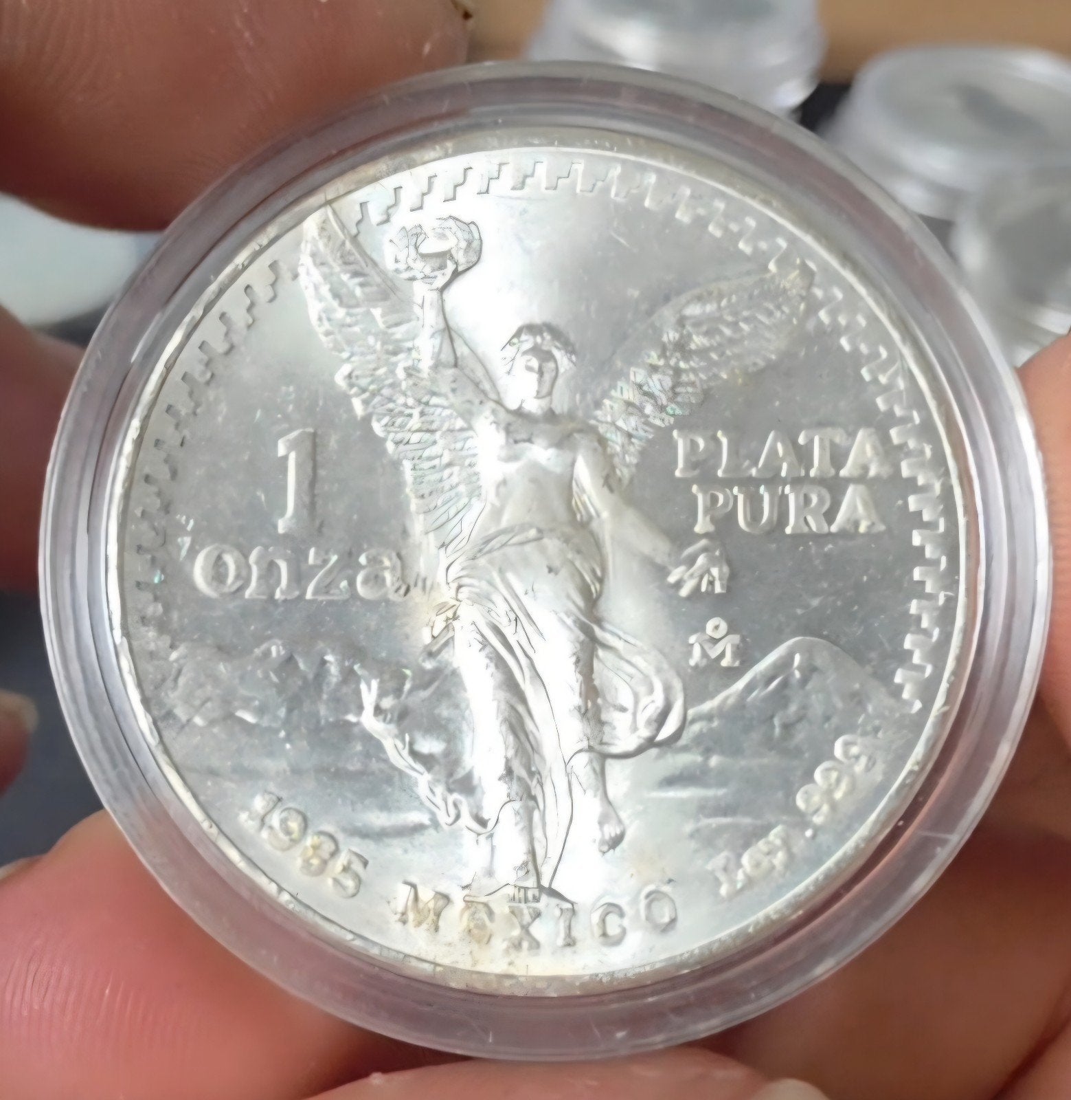 1oz 1985 Mexico, Verzenden, Zilver