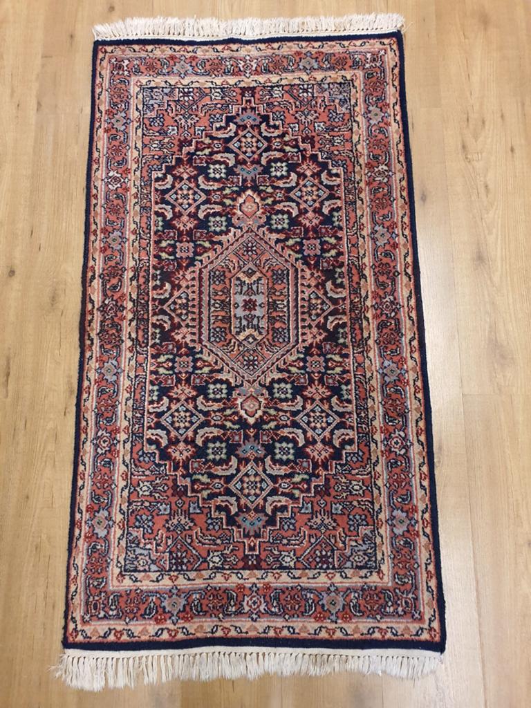 Vintage handgeknoopt oosters bidjar 147x75, Info@SlatsAntiek.nl, 100 tot 150 cm, Perzisch, Rechthoekig