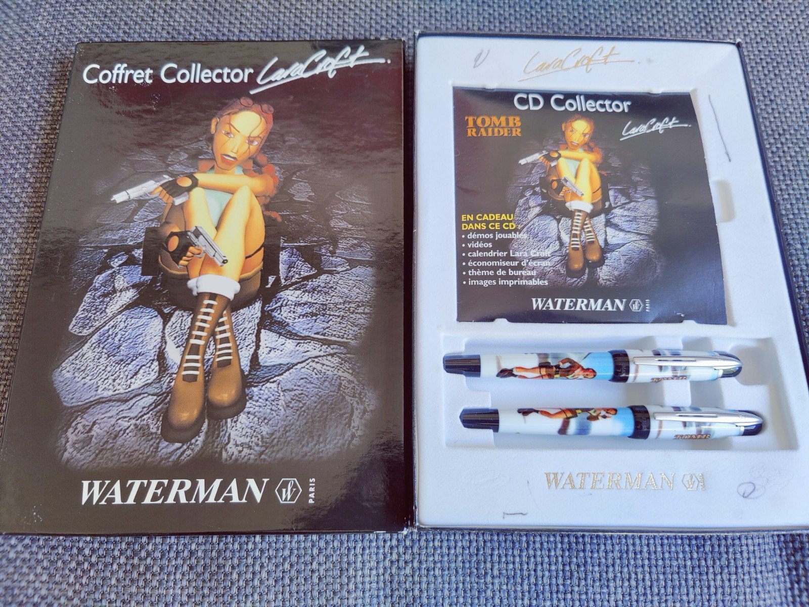 waterman Lara Croft vulpen en rollerball met cd, Ophalen of Verzenden