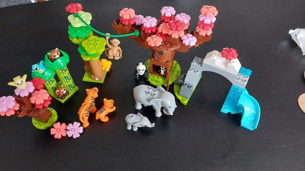 Duplo Wilde Dieren uit Azië 10974 - Compleet met geluid, Overige thema's, Ophalen of Verzenden, Zo goed als nieuw, Compleet