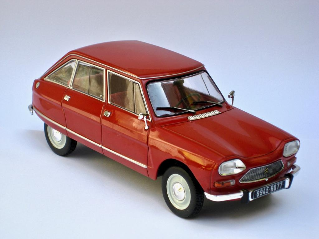 Citroen Ami 8 berline rood 1972 Hachette #40 1:24, Hobby en Vrije tijd, Modelauto's | 1:24, Ophalen of Verzenden, Nieuw, Auto