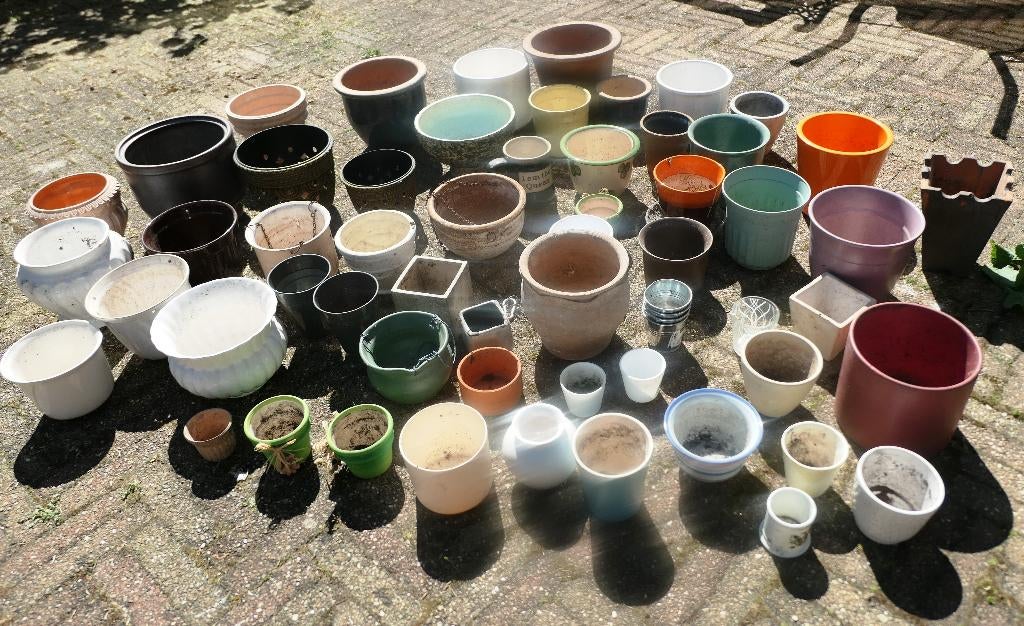 Bloempotten, Ophalen, Gebruikt, Rond, Binnen