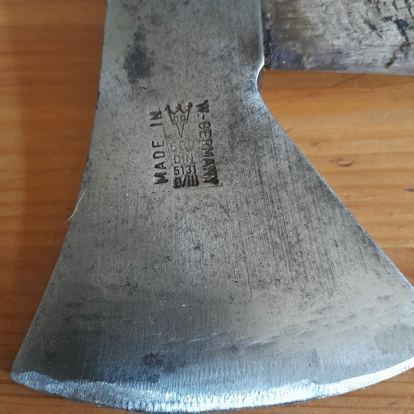 Oude vintage Duitse bijl gemerkt gestempeld, Antiek en Kunst, Antiek | Gereedschap en Instrumenten, Ophalen of Verzenden