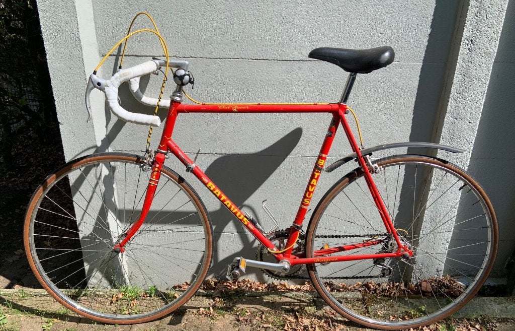 Wielrenfiets retro, Fietsen en Brommers, Fietsen | Racefietsen, Ophalen, Minder dan 10 versnellingen, Gebruikt, Batavus