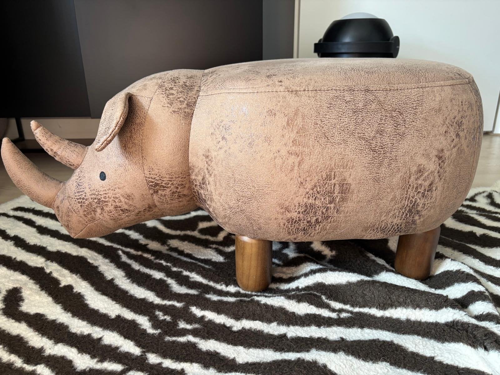 Neushoorn poef - Leuk voor de kinderkamer!, Ophalen, Gebruikt, Overige stijlen, Bruin