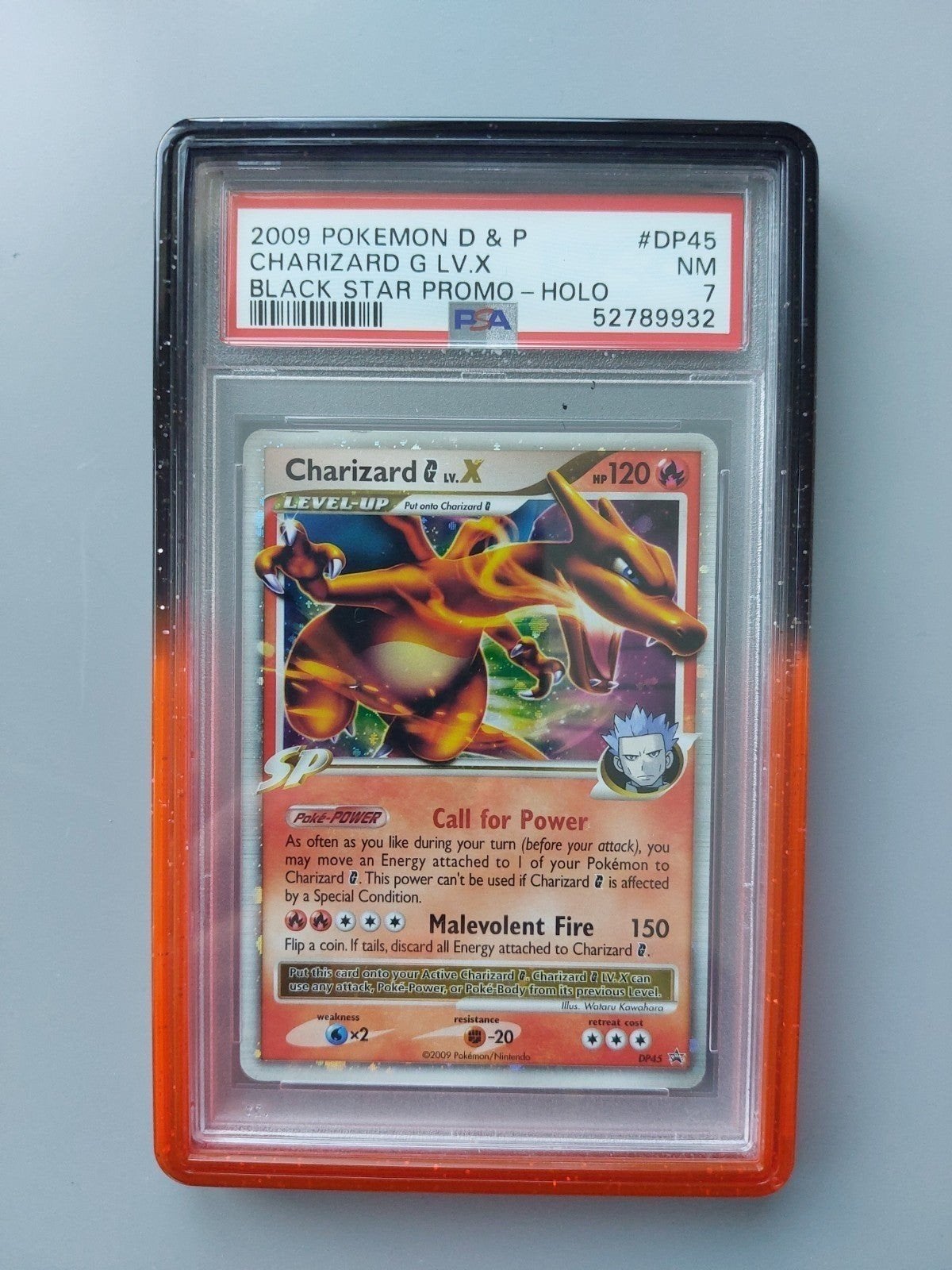 Charizard G LV.X Promo DP45 PSA 7 LOW POP ☄️, Ophalen of Verzenden