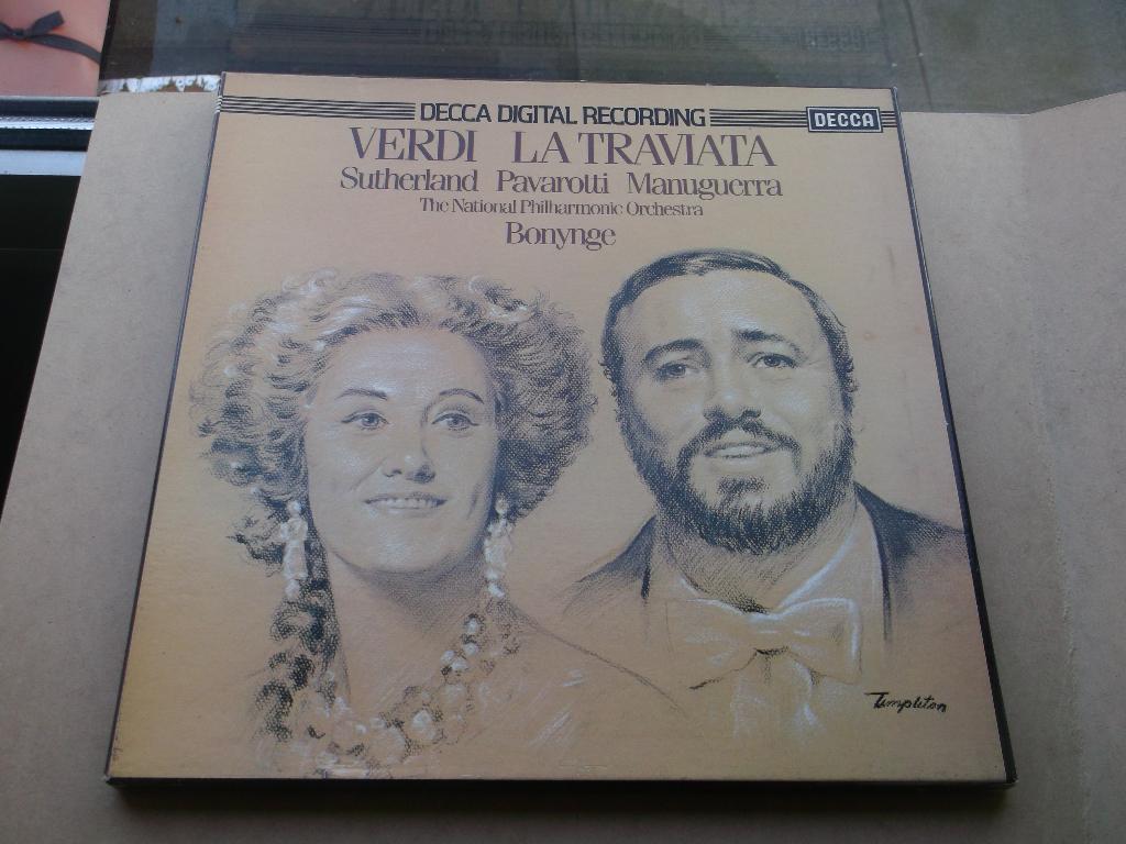 Verdi~La Traviata~Sutherland~Pavarotti~Manuguerra~NPO~Bonyge, Opera of Operette, Ophalen of Verzenden, Zo goed als nieuw, 12 inch