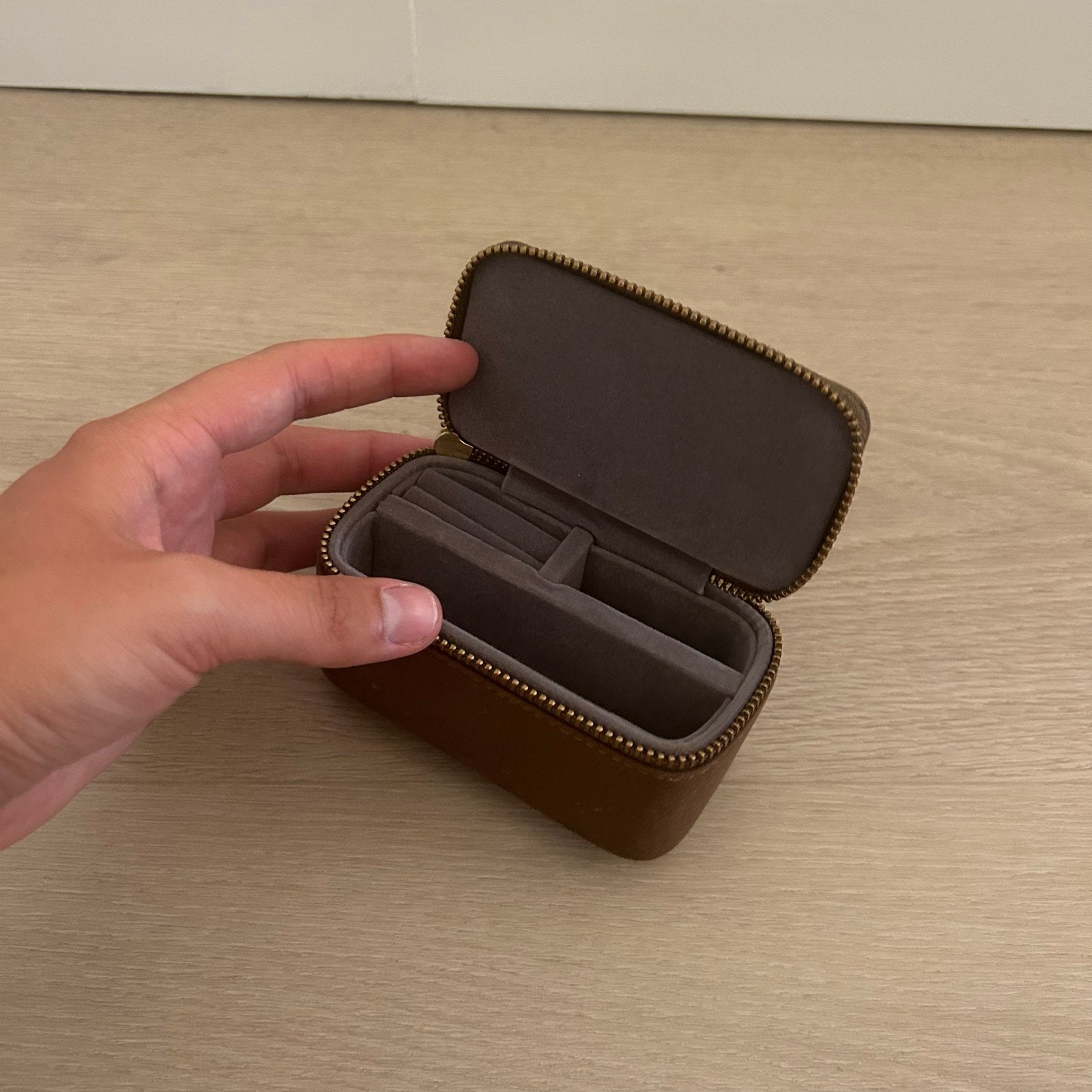 Sissy Boy Sieradendoosje - Compact en Stijlvol, Ophalen of Verzenden, Zo goed als nieuw, Bruin, Hardcase