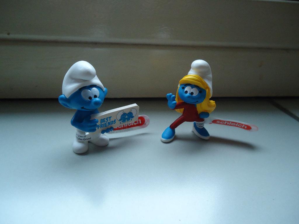smurf 2 zeldzame smurfen, Ophalen of Verzenden, Zo goed als nieuw, Verschillende Smurfen, Poppetje, Figuurtje of Knuffel