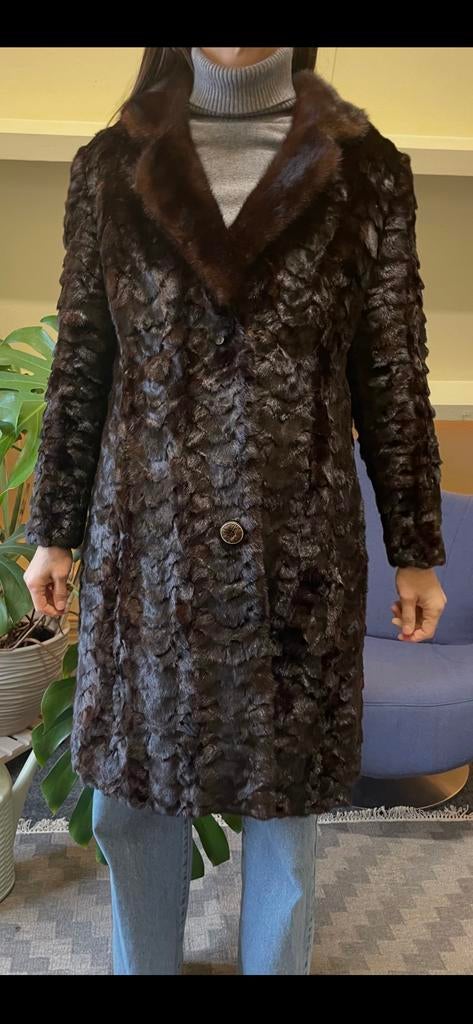 Echt nertsen bontjas, erfstuk, goed verzorgd, Kleding | Dames, Jassen | Winter, Ophalen of Verzenden, Gedragen, Maat 38/40 (M)