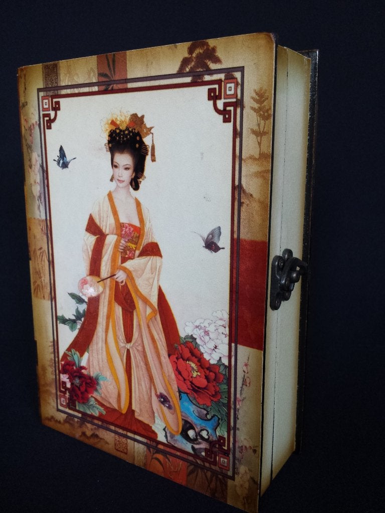 Sieradendoos / Opbergboek GEISHA <> Houten Opbergkistje, Ophalen of Verzenden