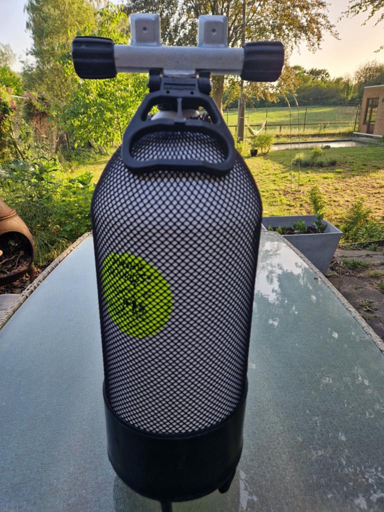 Duikcilinder 12 liter kort "bommetje", Watersport en Boten, Duiken, Ophalen, Zo goed als nieuw, Duikfles