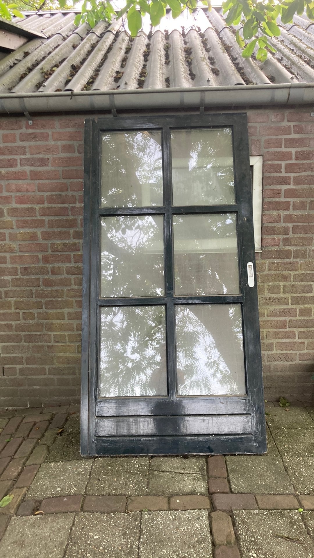 Deur schuifpui, Ophalen, Gebruikt, 160 cm of meer, Glasplaat