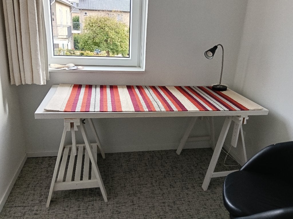 Tafelblad op schragen, Huis en Inrichting, Ophalen, Gebruikt, 50 tot 100 cm, 150 tot 200 cm