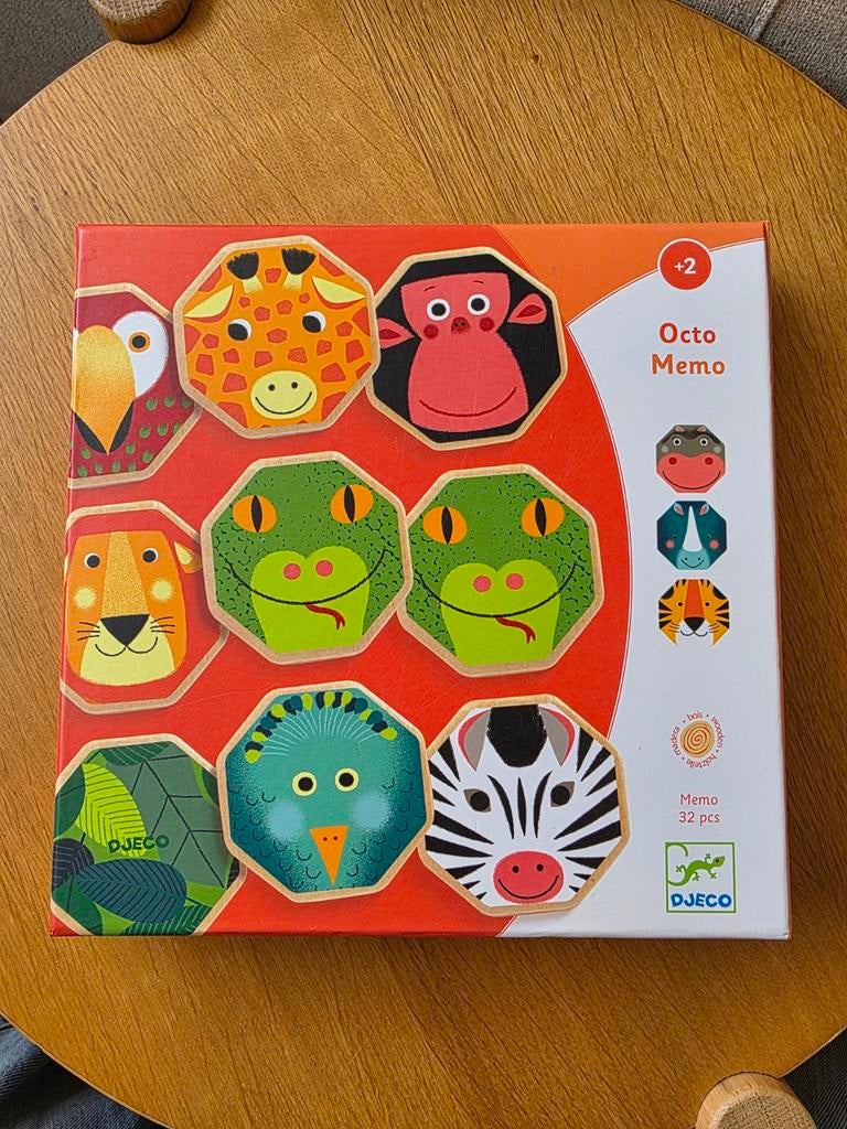 Djeco Octo Memo Memory Spel voor Kinderen (32 stuks), Kinderen en Baby's, Speelgoed | Educatief en Creatief, Ophalen of Verzenden