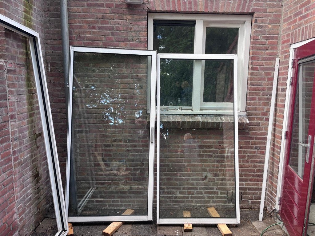 Aluminium schuifpui, Doe-het-zelf en Verbouw, Ophalen, Gebruikt, 225 cm of meer, Aluminium