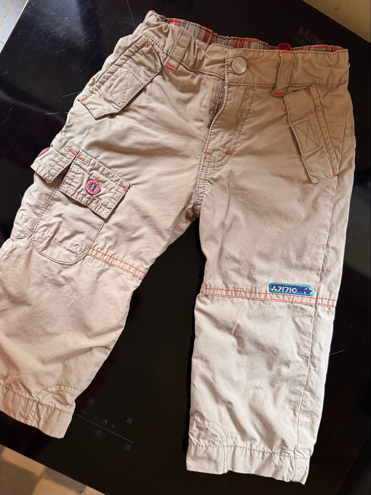 Oilily cargo broekje beige maat 80, Ophalen of Verzenden, Gebruikt, Jongetje of Meisje, Broekje