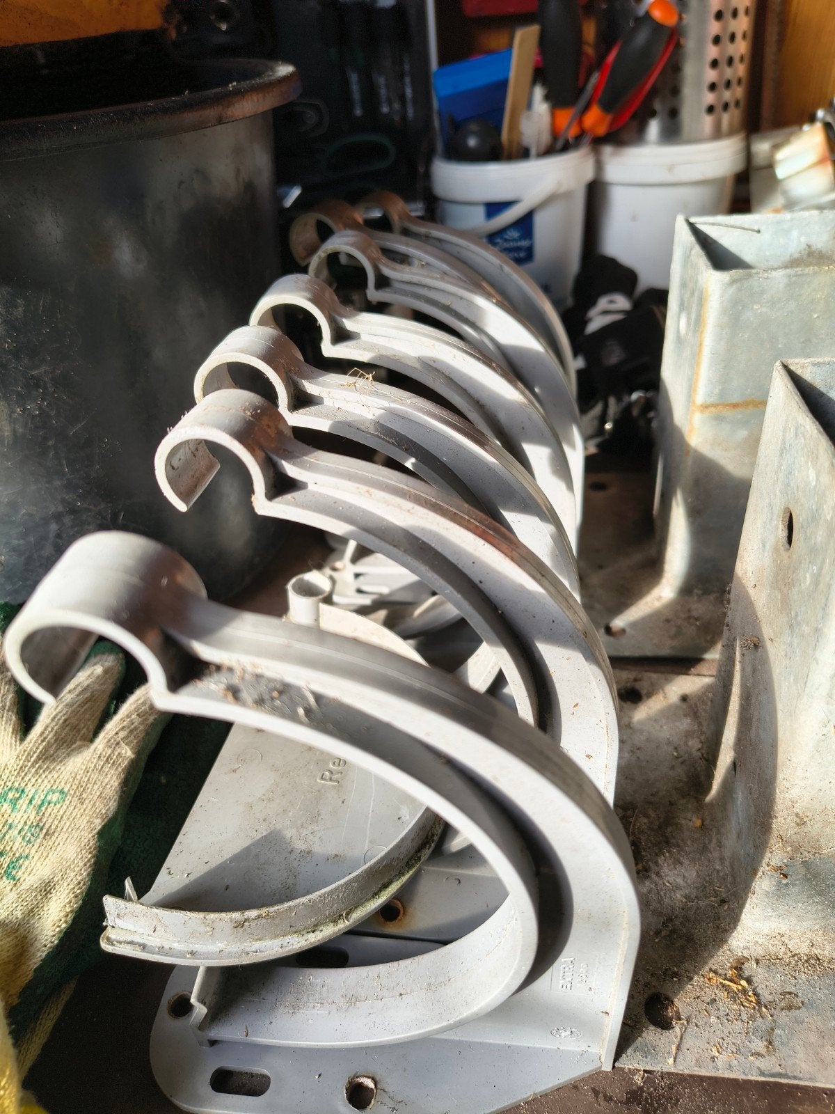 dakgoot houders 7 stuks 125 mm, Doe-het-zelf en Verbouw, Ophalen