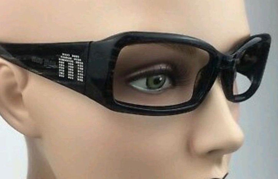 Originele Miu Miu bril met swarovski stenen Unisex zwart, Sieraden, Tassen en Uiterlijk, Ophalen of Verzenden, Zwart, Zonnebril