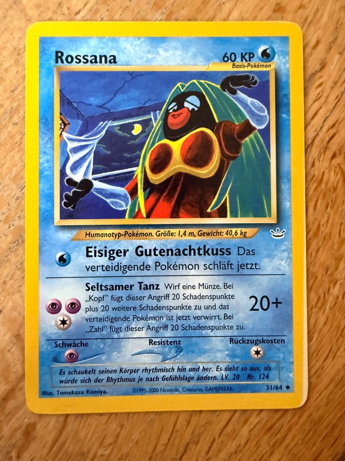 Rossana 31/64 misdruk pokemon kaart | 1st ed Neo Revelation, Ophalen of Verzenden, Zo goed als nieuw, Losse kaart