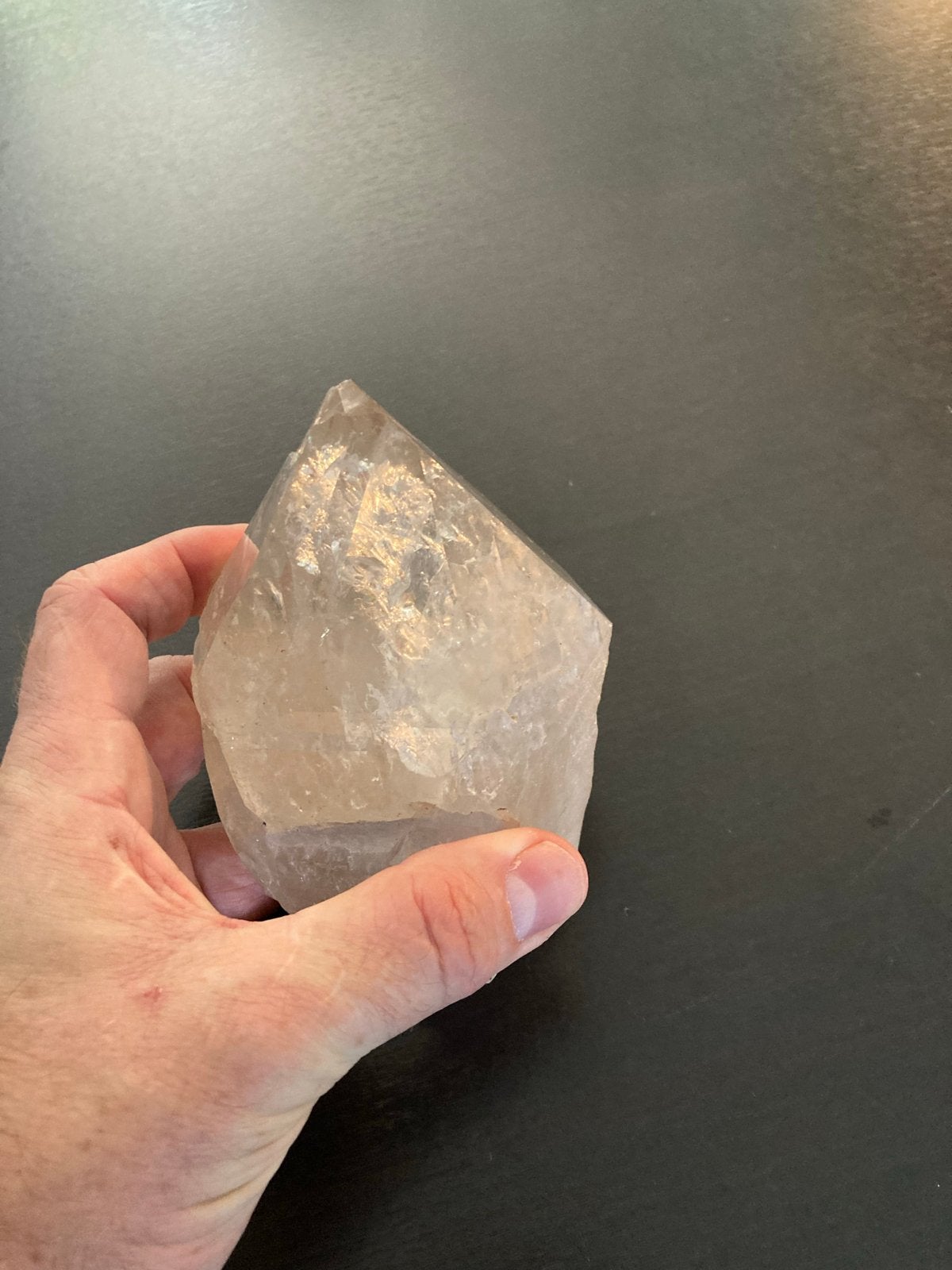 Grote Bergkristal Punt - 851 gram, Ophalen of Verzenden, Mineraal