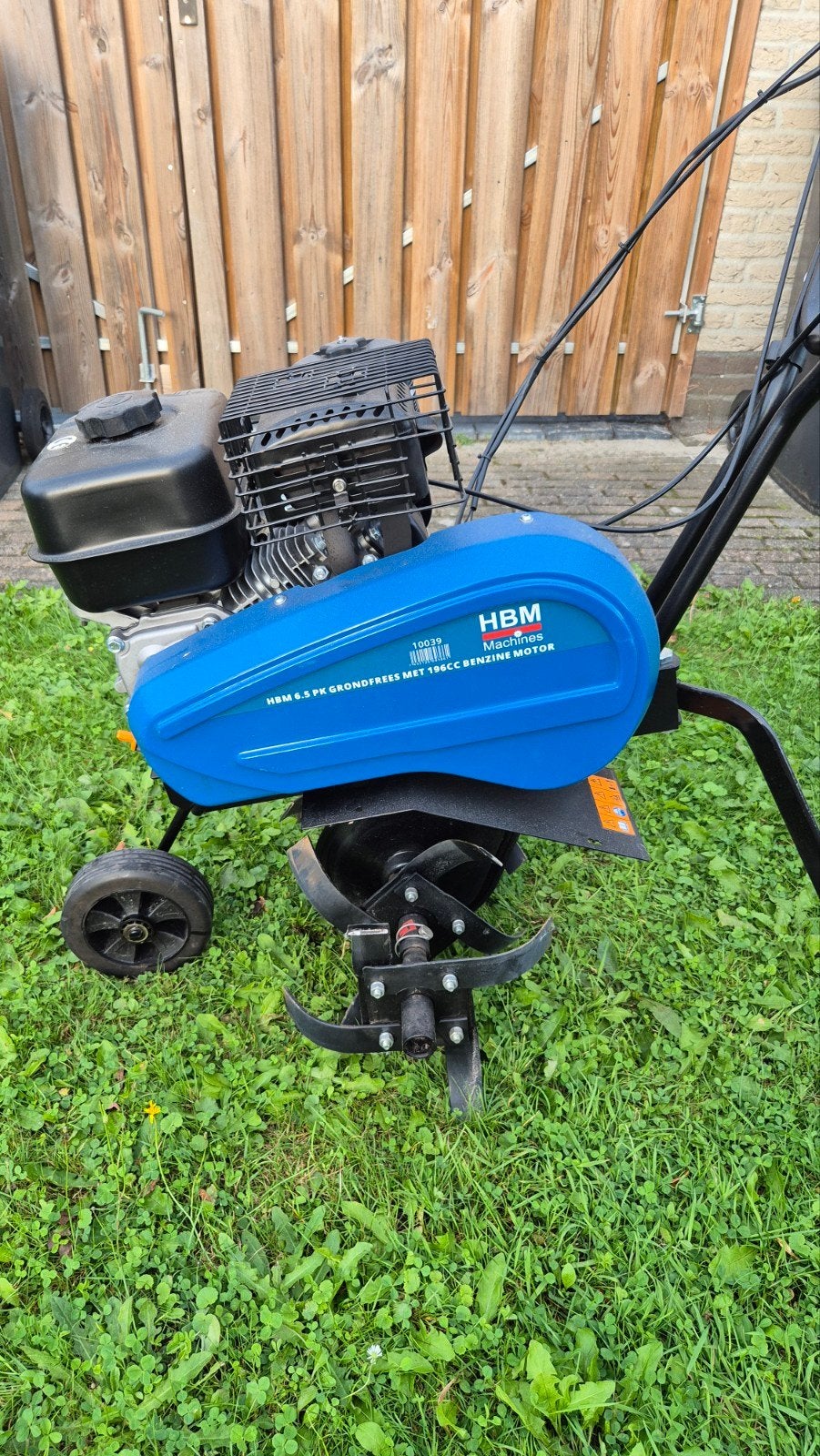 HBM 6.5 PK Grondfrees met 196cc Benzine Motor, Ophalen, Benzine