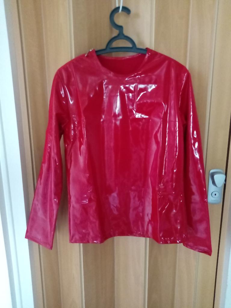 Lakleer met lange mouw   Maat S/M   Nieuw, Ophalen of Verzenden, Nieuw, Maat 46 (S) of kleiner, Rood