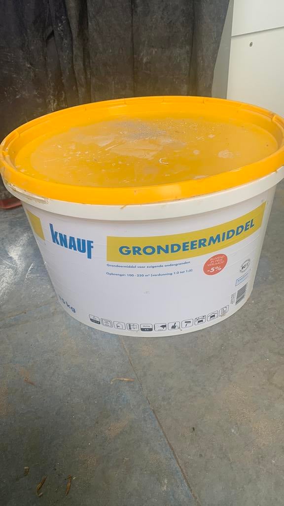 Knauf grondeermiddel, Doe-het-zelf en Verbouw, Ophalen, Nieuw, Geel