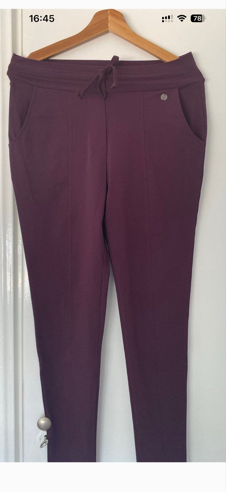 Aubergine broek maat S, Paars, Ophalen of Verzenden, Zo goed als nieuw, Maat 36 (S)
