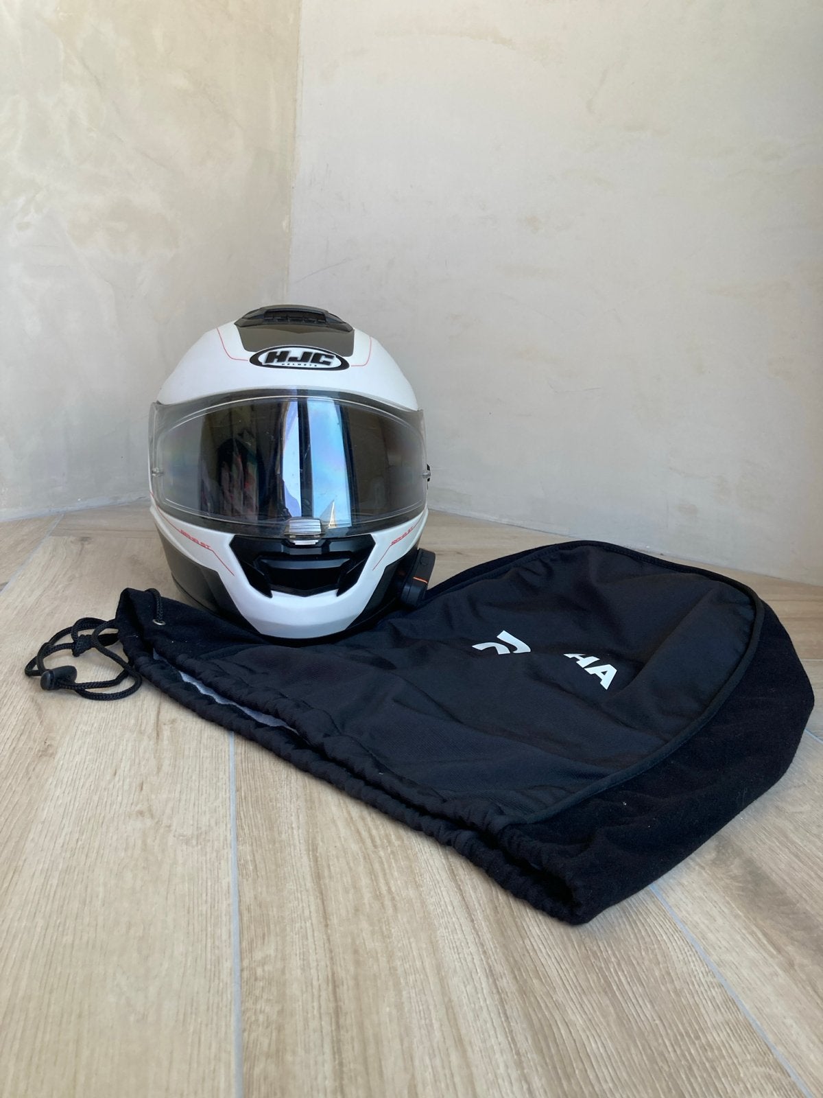 HJC RPHA ST Helm met Bluetooth Headset - Zwart/Wit - Maat L, Ophalen, HJC, Integraalhelm, L