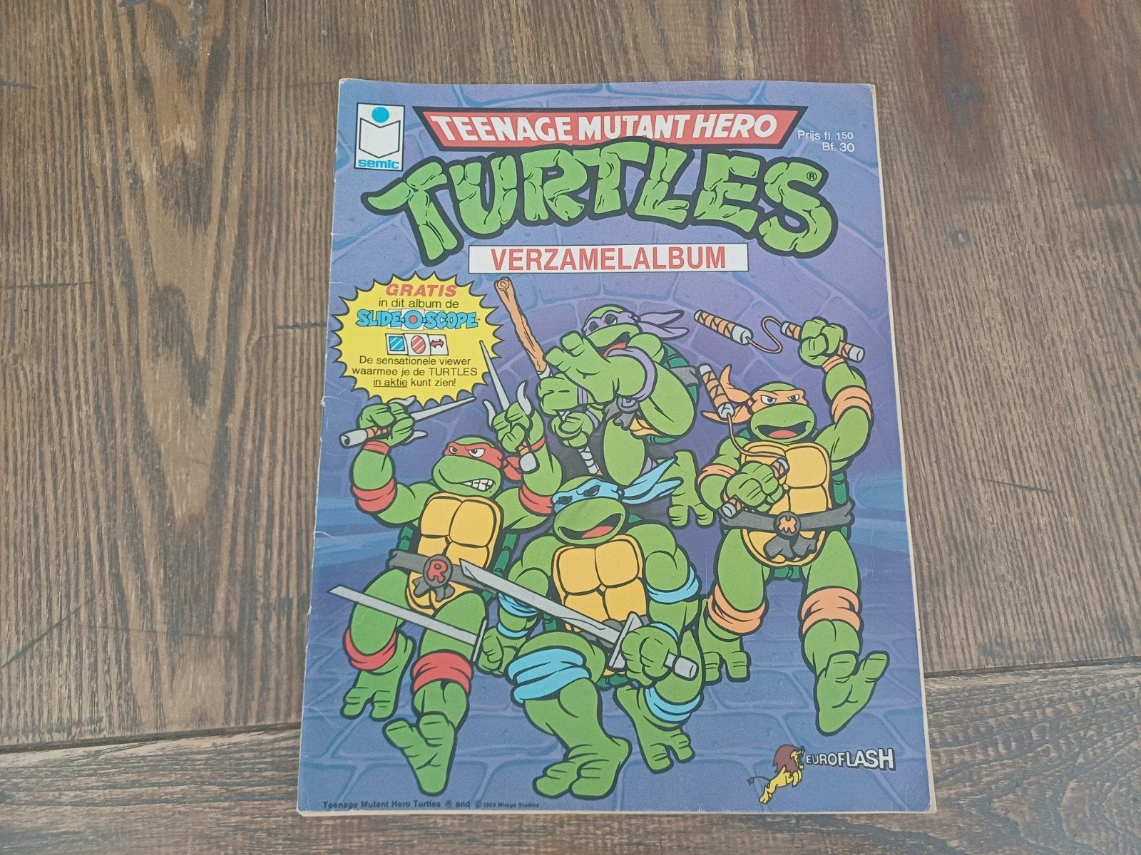 Vintage Teenage Mutant Hero Turtles Verzamelalbum Compleet, Ophalen of Verzenden, Gebruikt, Strip of Tekenfilm