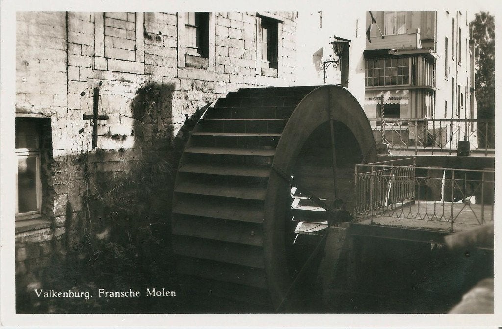 Valkenburg Fransche Molen 1954, Ophalen of Verzenden, 1940 tot 1960, Ongelopen, Limburg