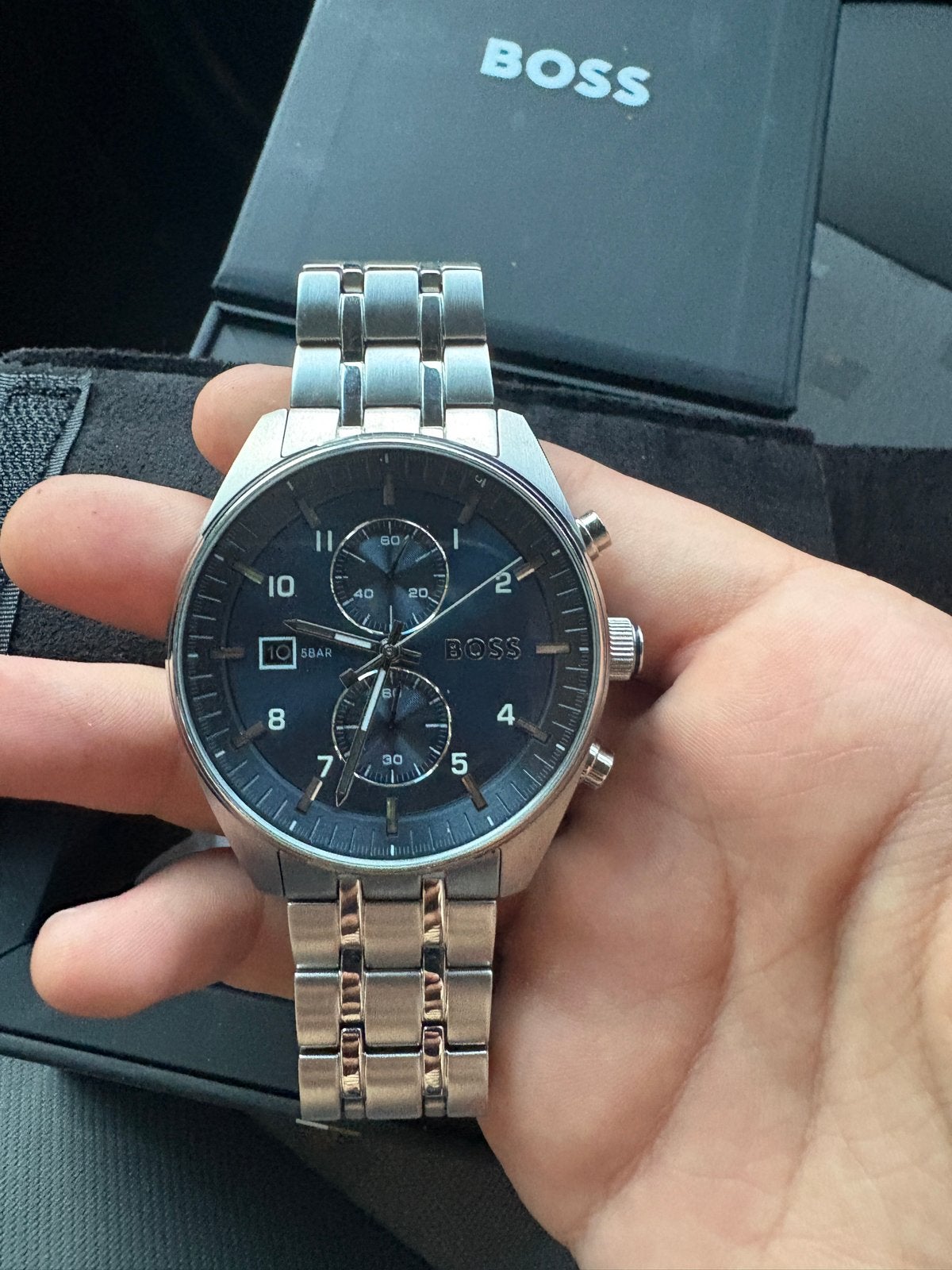 Hugo BOSS Herenhorloge - Zo goed als nieuw, Overige merken, Staal, Polshorloge, Ophalen of Verzenden