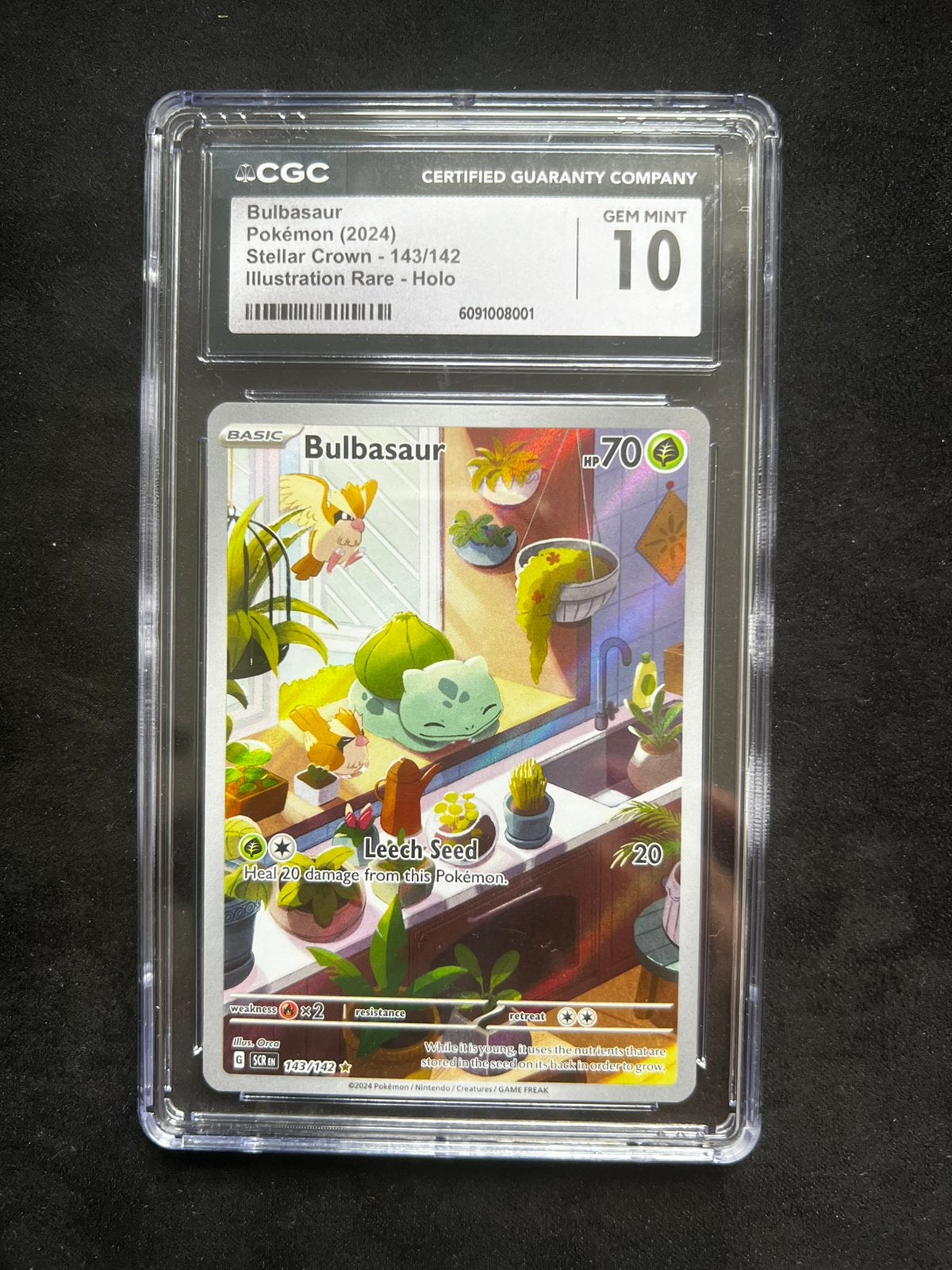 Bulbasaur Stellar Crown CGC 10, Ophalen of Verzenden, Zo goed als nieuw