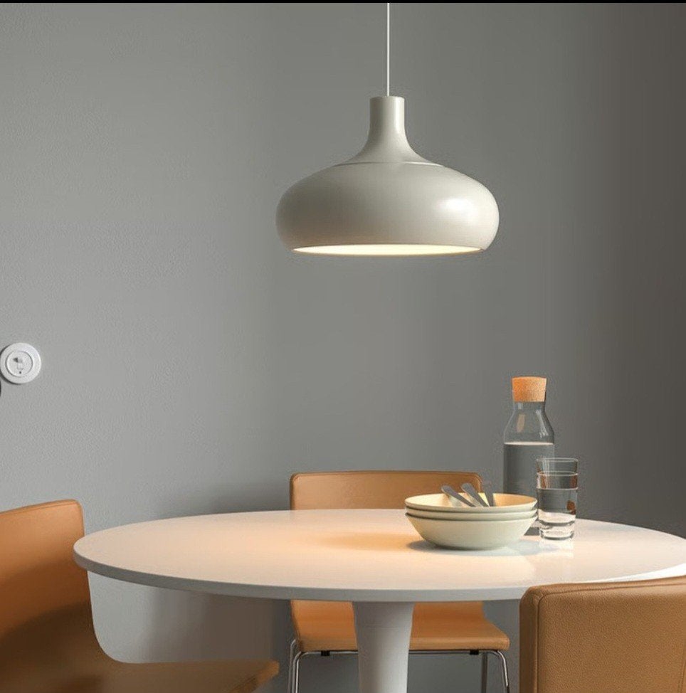 IKEA hanglamp beige 38 cm, Huis en Inrichting, Ophalen of Verzenden, Zo goed als nieuw, Metaal