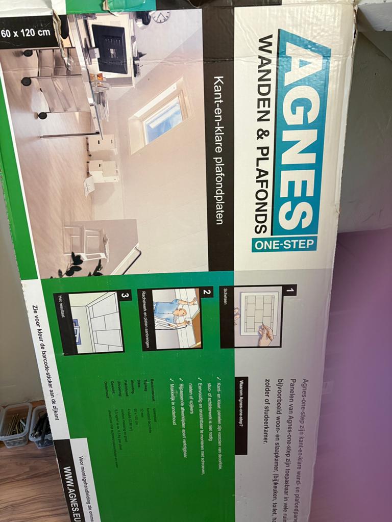Agnes Plafondplaten wit stuc 2 stuks, Ophalen, Nieuw, Overige materialen, Minder dan 20 mm