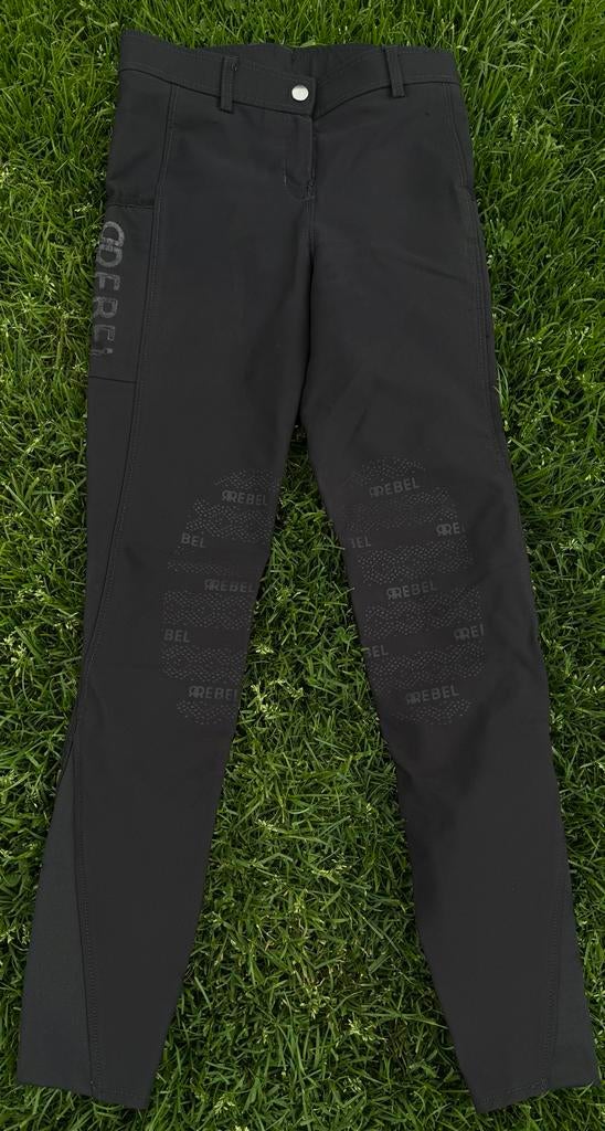 Montar Rebel rijbroek zwart, knie grip, Dieren en Toebehoren, Paardrijkleding, Kinderen, Zo goed als nieuw, Recreatie, Onderkleding
