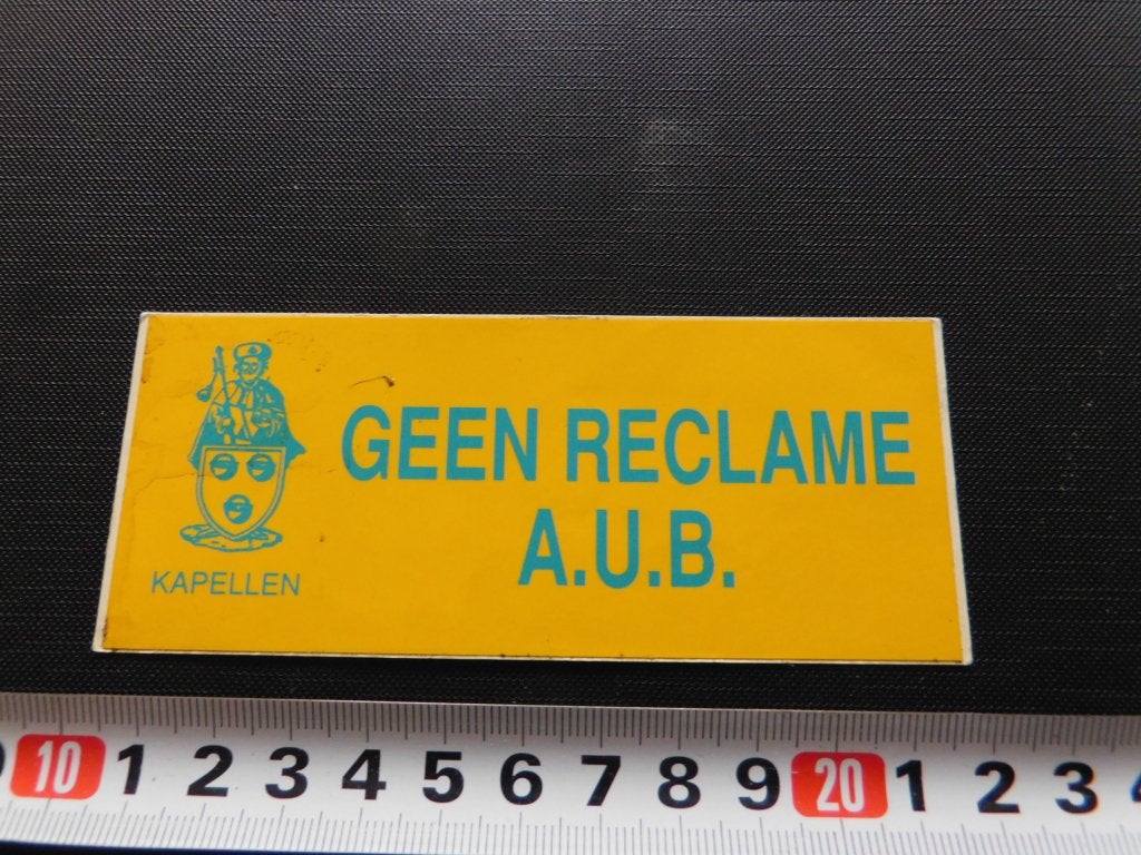 sticker gemeente kapellen geen reclame aub, Ophalen, Zo goed als nieuw