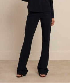 Studio Anneloes black flared LONG trousers travelstof Xl, Zwart, Maat 46/48 (XL) of groter, Ophalen of Verzenden, Zo goed als nieuw