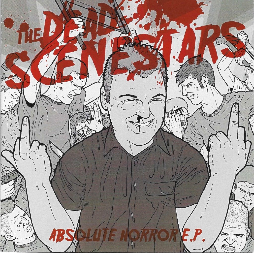 the dead scenestars/absolute horror ep-hardcore/punk+inserts, Verzenden, 7 inch, Zo goed als nieuw, Colored vinyl