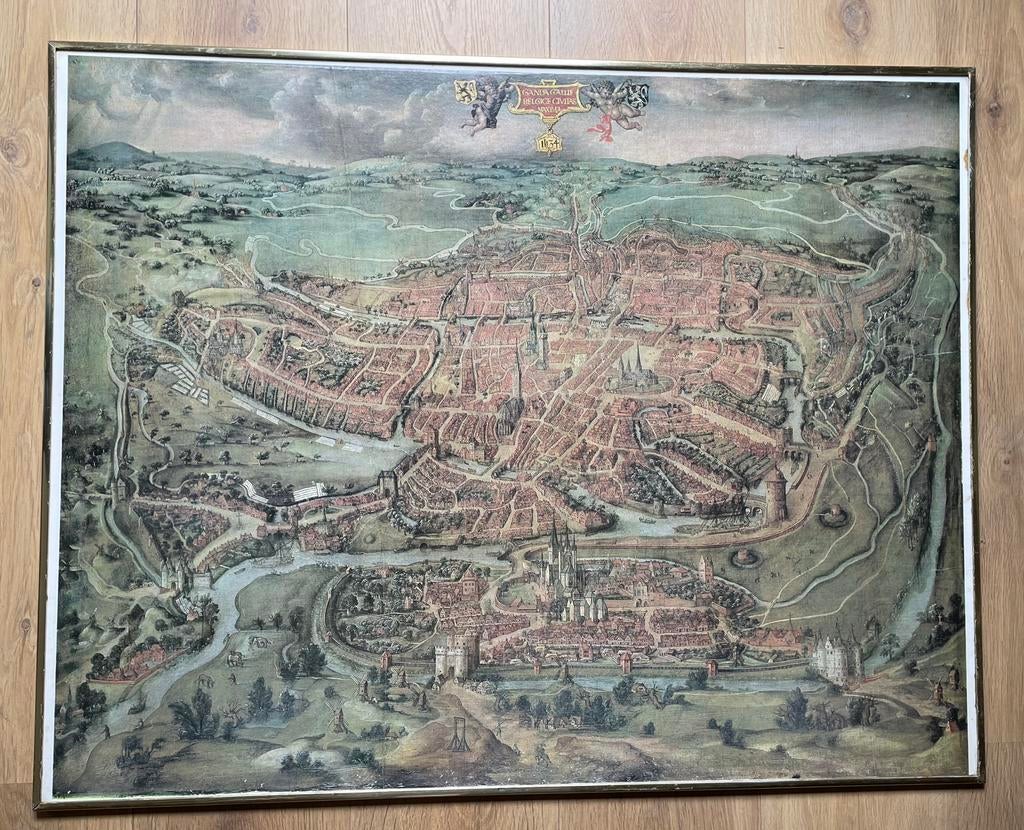 Grote ingelijste plattegrond Gent anno 1534, Ophalen