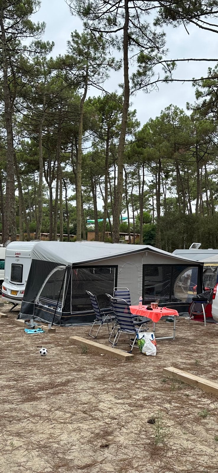 Dorema voortent – Omloopmaat 14 – Grijs – Compleet, Caravans en Kamperen, Ophalen, Zo goed als nieuw, Tot en met 4