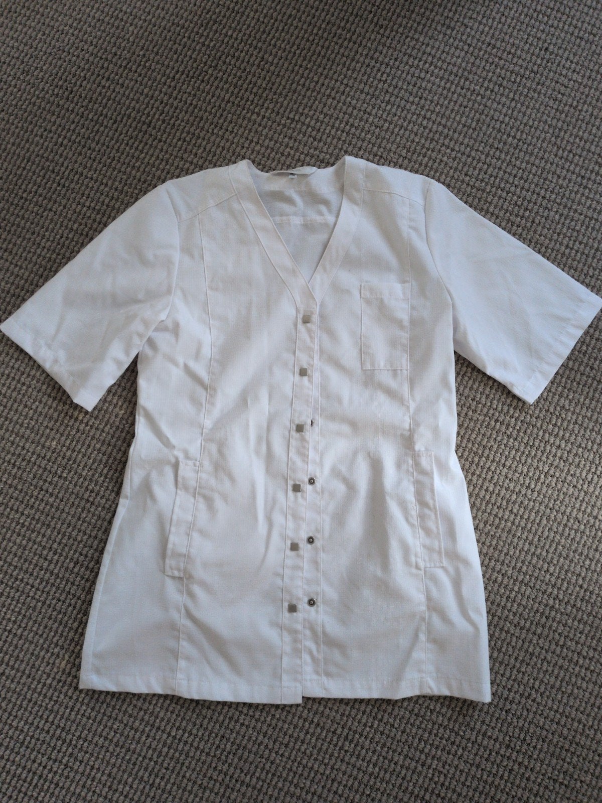 Witte zorgjas/tuniek met korte mouwen - Maat 36, Kleding | Dames, Wit, Ophalen of Verzenden, Onbekend, Korte mouw