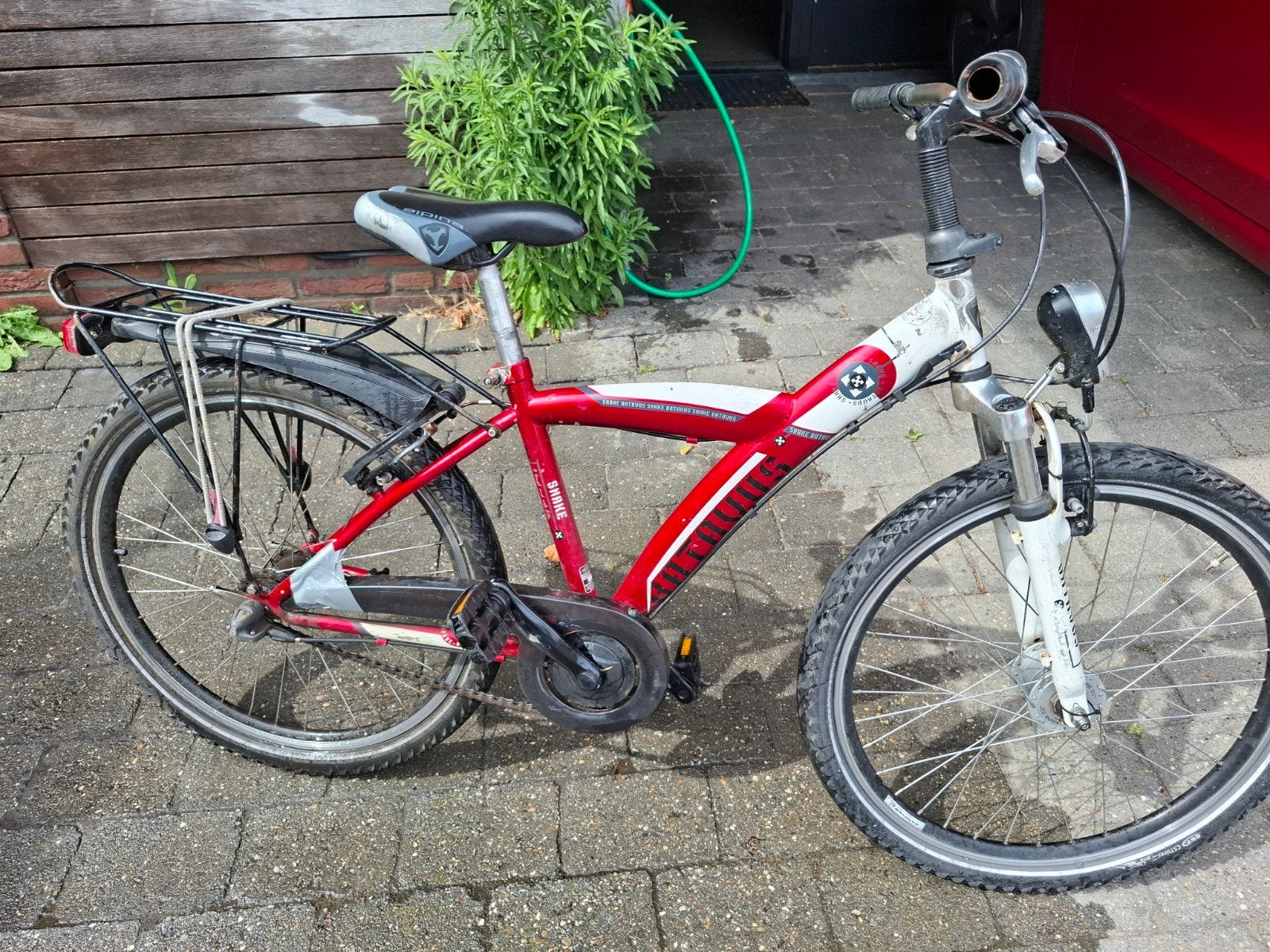 Batavus Jongensfiets Snake - Rood/Wit - Gebruikt, Terugtraprem, Gebruikt, Hardtail, Heren